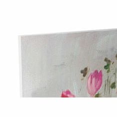 DKD Home Decor Slikarstvo DKD Home Decor 90 x 2,5 x 120 cm Vaza Flowers Shabby Chic (2 enoti)