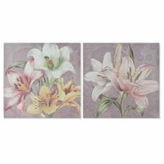 DKD Home Decor Slikarstvo DKD Home Decor Flowers (60 x 1,5 x 60 cm) (2 enoti)