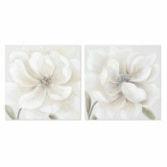 DKD Home Decor Slikarstvo DKD Home Decor Flower (40 x 2,5 x 40 cm) (2 enoti)