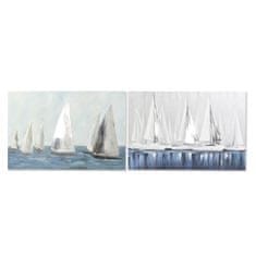 DKD Home Decor Slikarstvo DKD Home Decor Yachts Mediterranean (120 x 2,8 x 80 cm) (2 enoti)