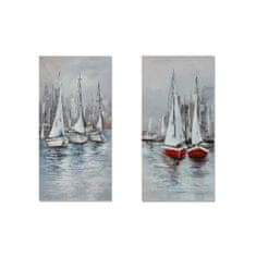 DKD Home Decor Slikarstvo DKD Home Decor Yachts Mediterranean (60 x 2,8 x 120 cm) (2 enoti)