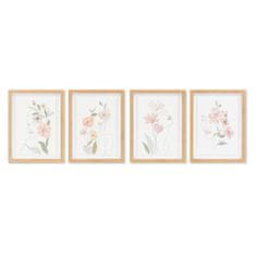 DKD Home Decor Slikarstvo DKD Home Decor Flowers Modern (30 x 3 x 40 cm) (4 enote)