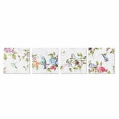 DKD Home Decor Slikarstvo DKD Home Decor Ptice (40 x 1,8 x 40 cm) (4 enote)