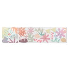 DKD Home Decor Platno DKD Home Decor Flowers (60 x 1,8 x 60 cm) (4 enote)