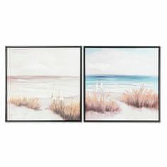 DKD Home Decor Slika DKD Home Decor Plaža Sredozemlje (63 x 3,5 x 63 cm) (2 enoti)