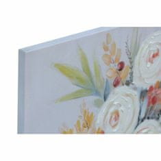 DKD Home Decor Slikarstvo DKD Home Decor Flowers (80 x 2,8 x 80 cm) (2 enoti)