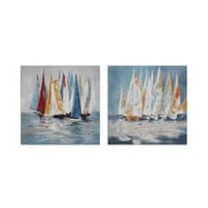 DKD Home Decor Slikarstvo DKD Home Decor Yachts Mediterranean (100 x 2,8 x 100 cm) (2 enoti)