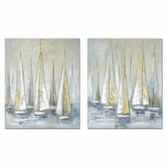 DKD Home Decor Slikarstvo DKD Home Decor Yachts Mediterranean (50 x 2,5 x 60 cm) (2 enoti)