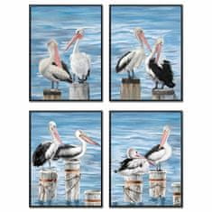 DKD Home Decor Slikarstvo DKD Home Decor Bird Mediterranean (53 x 3,5 x 73 cm) (4 enote)