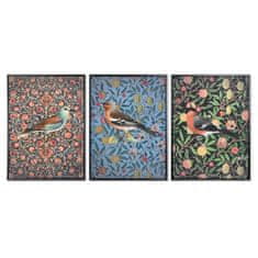 DKD Home Decor Slikarstvo DKD Home Decor Bird (40 x 3,5 x 55 cm) (3 enote)