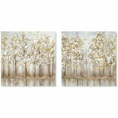 DKD Home Decor Platno DKD Home Decor Drevesa Tradicionalni 90 x 2 x 90 cm (2 enoti)