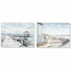 DKD Home Decor Platno DKD Home Decor 120 x 2 x 90 cm Plaža Sredozemlje (2 enoti)