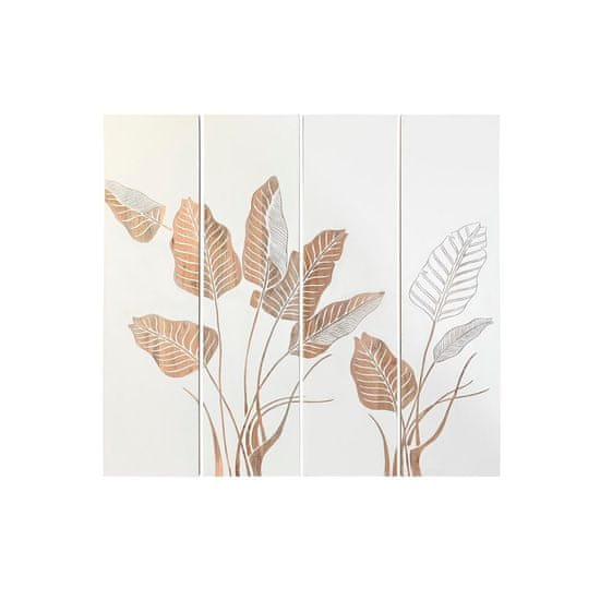 DKD Home Decor Komplet 4 slik DKD Home Decor Tropski list rastline (30 x 3 x 120 cm) (120 x 2 x 120 cm)