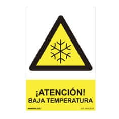 BigBuy Znak Normaluz Atención baja temperatura PVC (30 x 40 cm)