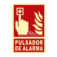 BigBuy Znak Normaluz Pulsador de alarma PVC (21 x 30 cm)