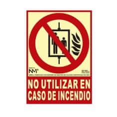 BigBuy Znak Normaluz No utilizar en caso de incendio PVC (21 x 30 cm)