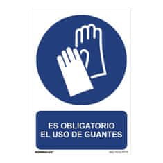 BigBuy Znak Normaluz Es obligatorio el uso de guantes PVC (30 x 40 cm)