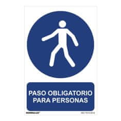 BigBuy Znak Normaluz Paso obligatorio para personas PVC (30 x 40 cm)