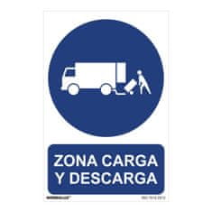 BigBuy Znak Normaluz Zona carga y descarga PVC (30 x 40 cm)