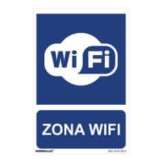 BigBuy Znak Normaluz Zona wifi PVC (30 x 40 cm)