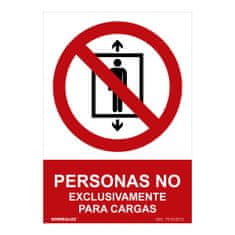 BigBuy Znak Normaluz Personas no, exclusivamente para cargas PVC (30 x 40 cm)