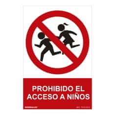 BigBuy Znak Normaluz Prohibido el acceso a niños PVC (30 x 40 cm)