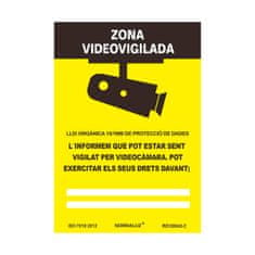 BigBuy Znak Normaluz Zona videovigilada PVC (21 x 30 cm)