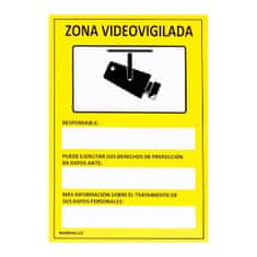 BigBuy Znak Normaluz Zona videovigilada PVC (15 x 20 cm)