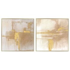 DKD Home Decor Slikarstvo DKD Home Decor Abstract (103 x 4,5 x 103 cm) (2 enoti)