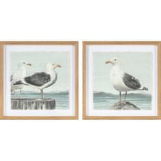 DKD Home Decor Slikarstvo DKD Home Decor Bird Mediterranean (42,6 x 3 x 42,6 cm) (2 enoti)