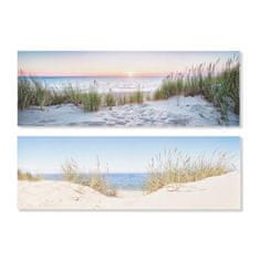 DKD Home Decor Slikarstvo DKD Home Decor Plaža Sredozemlje (2 enoti) (90 x 2 x 30 cm)