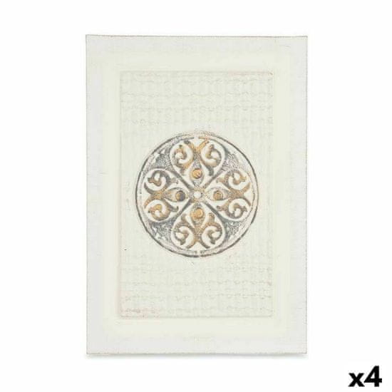 Gift Decor Platno Mandala z reliefom (35 x 50 x 3 cm) (4 enote)