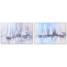 DKD Home Decor Slikarstvo DKD Home Decor 92,5 x 3,5 x 62,5 cm Yachts Mediterranean (2 enoti)