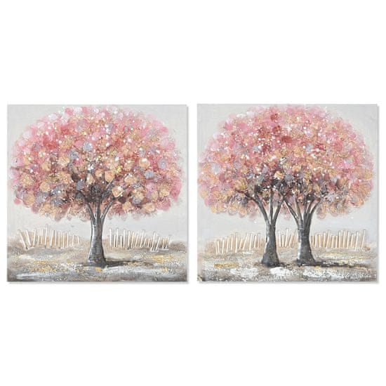 DKD Home Decor Slikarstvo DKD Home Decor Tree Traditional (40 x 2,5 x 40 cm) (2 enoti)