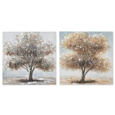 DKD Home Decor Slikarstvo DKD Home Decor Tree Traditional (40 x 2,5 x 40 cm) (2 enoti)