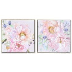 DKD Home Decor Slikarstvo DKD Home Decor Flowers Shabby Chic (2 enoti)