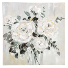 BigBuy Slikarstvo 80 x 2,8 x 80 cm Platno Rože