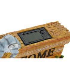 DKD Home Decor Solarna svetilka DKD Home Decor Welcome Grey Brown Green Resin (32 x 9 x 18 cm) (2 enoti)