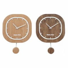 NEW Stenska Ura DKD Home Decor Rjava Kovina Les MDF (2 pcs) (40 x 4.5 x 56 cm)