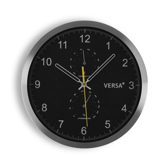 Versa Stenska ura Versa Black Metal Aluminium Quartz 4,1 x 30,5 x 30,5 cm