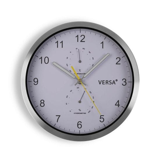 Versa Stenska ura Versa White Metal Aluminium Quartz 4,1 x 30,5 x 30,5 cm