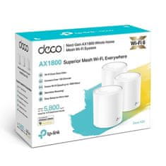 TP-Link Deco X20(3 pakiranja) - AX1800 Mesh Wi-Fi 6 sistem za pametni dom - HomeCare - (3 pakiranja)