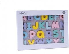 MWSJ Lesena sestavljanka Pastelna abeceda