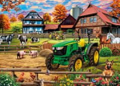 SCHMIDT Puzzle Kmetija s traktorjem: John Deere 5050E 1000 kosov