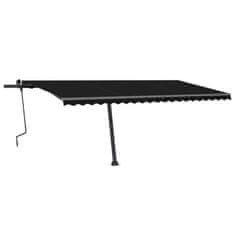 Vidaxl Prostostoječa ročno zložljiva tenda 500x350 cm antracitna