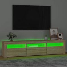 Vidaxl TV omarica z LED lučkami sonoma hrast 180x35x40 cm