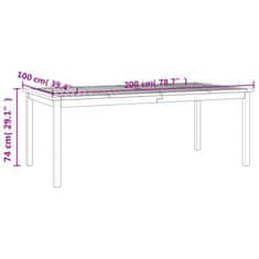 Vidaxl Vrtna jedilna garnitura 9-delna trden akacijev les