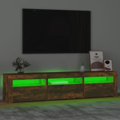 Vidaxl TV omarica z LED lučkami dimljeni hrast 180x35x40 cm