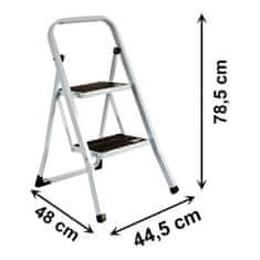 Kipit Stopnišče 22328 Belo črno železo (4 x 86 x 45,5 cm)