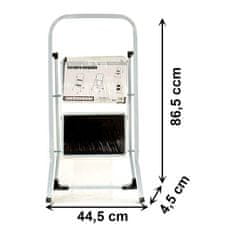 Kipit Stopnišče 22328 Belo črno železo (4 x 86 x 45,5 cm)